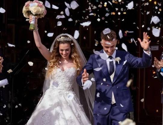 디오고 조타(오른쪽)와 루테 카르도소의 결혼식 사진. /사진=루테 카르도소 SNS 갈무리