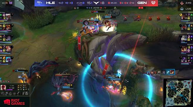 2025 LCK 결승전, 롤 대회, 한화생명 vs 젠지 3세트 ©LCK