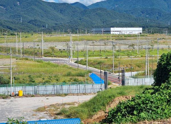 경남도와 사천시가 조성 중인 우주항공복합도시 부지 모습. 정옥재 기자