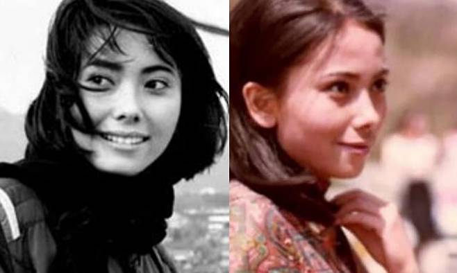 젊은 시절 활동 당시 문숙 모습. 1975년 TBC-TV 드라마 ‘하얀장미’의 한 장면(왼쪽), MBC 제공