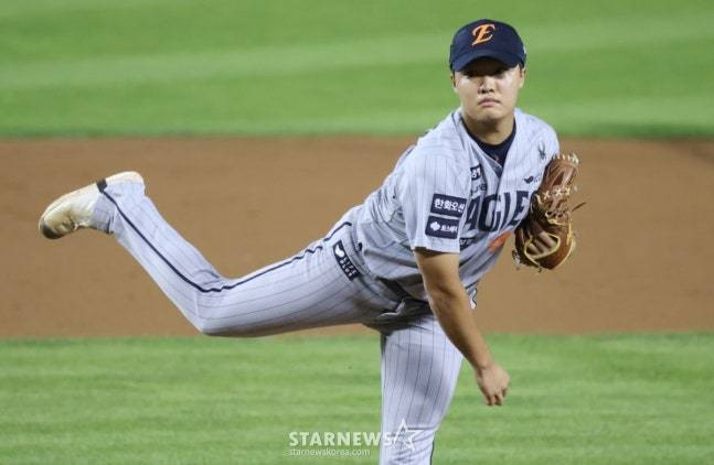 한화 정우주. /사진=김진경 대기자