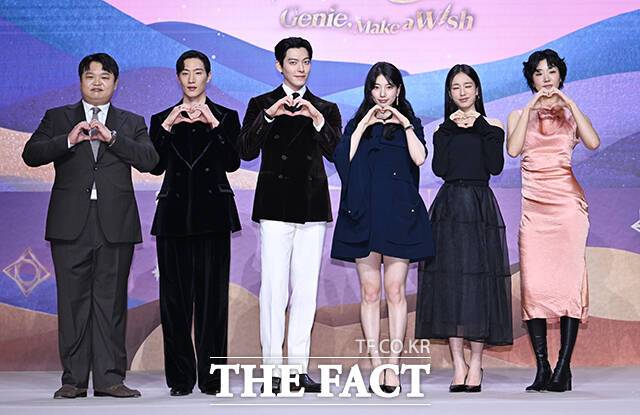 배우 고규필과 노상현, 김우빈, 수지, 안은진, 이주영(왼쪽부터) 등이 출연하는 넷플릭스 새 오리지널 시리즈 '다 이루어질지니'는 오는 10월 3일 전 세계에 공개된다. /박헌우 기자