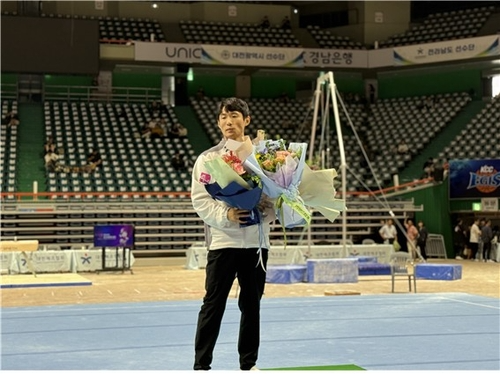 27일 부산 사직체육관에서 열린 전국체전에서 은퇴한 양학선. / 사진=대한체조협회 제공. 연합뉴스