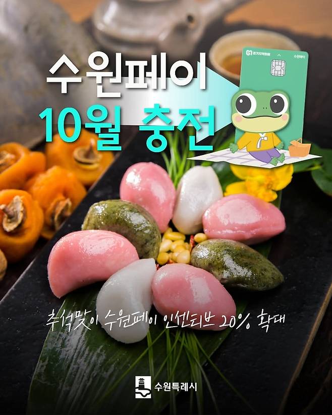 10월 수원페이 인센티브 확대 지급 안내 홍보물. 사진=수원시청