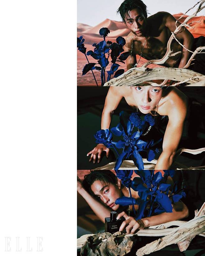 ‘백단향’으로 불리는 샌들 우드는 블루 드 샤넬의 정수를 이루는 향료다. 가장 안쪽 속살이 옅은 베이지색에 가까워 붙은 이름으로, 다소 거칠고 직선적인 느낌인 여타 우드 향과는 달리 샌들 우드는 부드러운 곡선에 가깝다. 동물적이지만 부드럽게 연마된 스웨이드 가죽, 고운 파우더, 우윳빛 크림 등 복합적인 뉘앙스가 한데 어우러져 코끝에 둥근 돔을 형성하는 듯한 심상이 그려지기 때문. 샤넬은 뉴칼레도니아 샌들 우드를 선택해 차별화를 꾀했고, 블루 드 샤넬 렉스클루시프의 풍요로운 잔향도 바로 여기에서 기인한다. 블루 드 샤넬 렉스클루시프, 60ml 26만2천원, 100ml 36만5천원, Chanel. 블랙 와이드 팬츠는 Noirer. 롱 네크리스는 Chanel.