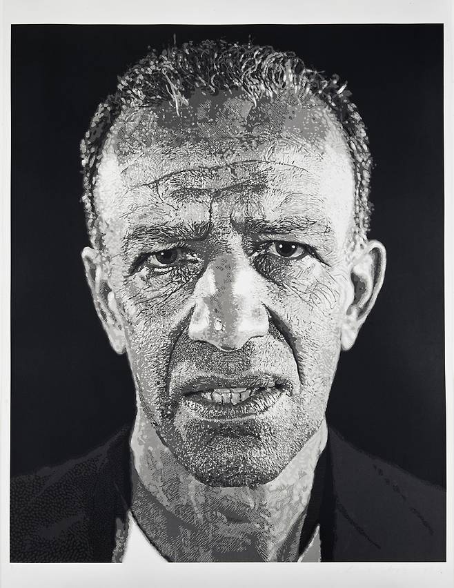 척 클로즈(1940-2021), 〈알렉스-리덕션 판화〉, 1993, 종이에 스크린프린트, 200.7×153.1cm, ed. 635