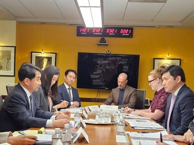 한미 양국 정부대표단이 9월 30일(현지 시각) 미국 워싱턴 DC에서 ‘한-미 상용방문 및 비자 워킹그룹’ 1차 협의를 진행하고 있다. 외교부 제공