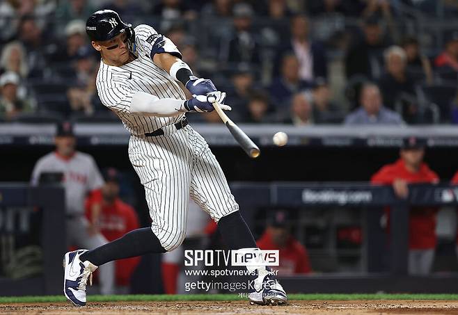 ▲ 보스턴과 와일드카드 시리즈에서 나쁘지 않은 타격감으로 올해는 다를 것이라는 기대를 모으는 애런 저지