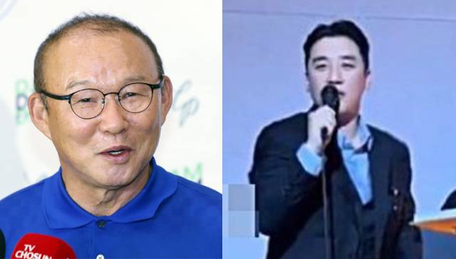 박항서 전 베트남 축구대표팀 감독(왼쪽)과 빅뱅 출신 승리. 뉴스1 및 틱톡 영상 캡처