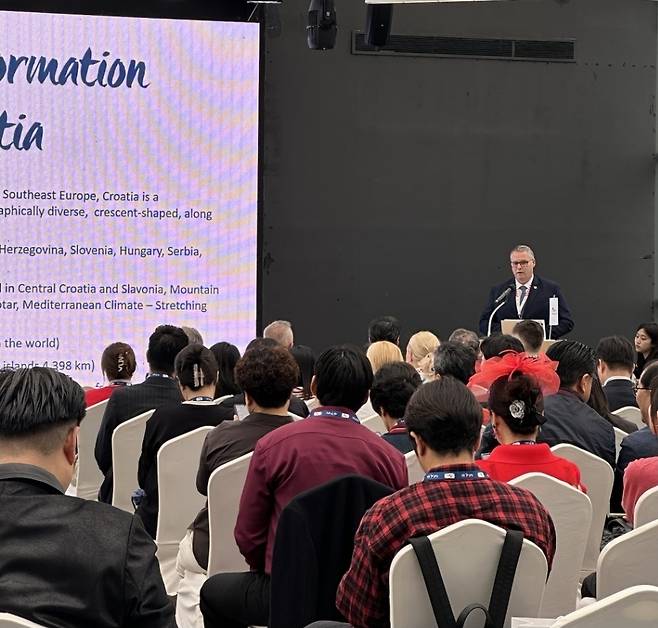 크로아티아의 매력을 소개하는 크리스티안 스타니시치 크로아티아 관광청장. 사진제공|크로아티아관광청/CNTB