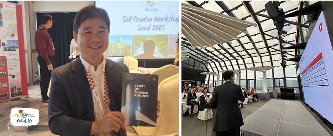 항공 일정을 소개하는 터키항공 담당자. 사진제공크로아티아관광청/CNTB