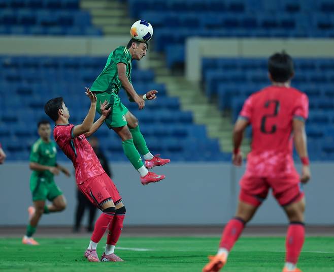 10일(한국시간) 사우디아라비아에서 열린 한국과 사우디의 23세 이하(U-23) 대표팀 간 경기 모습. /사진=사우디아라비아축구협회 SNS 캡처