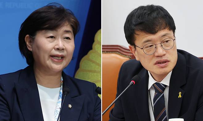 서영교 더불어민주당 의원(왼쪽), 박주민 의원. 연합뉴스