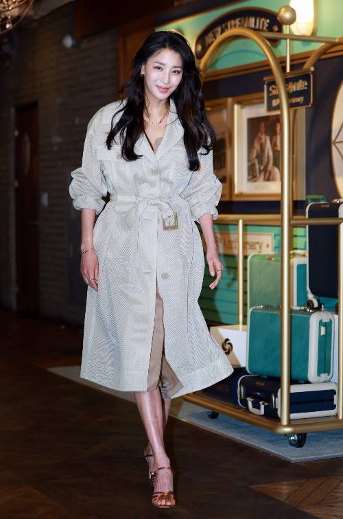 배우 한고은이 지난 3월 서울 강남구 청담동 스케줄 청담에서 열린 쌤소나이트 115주년 기념 팝업 스토어 오픈 포토월에 참석한 모습./사진=뉴스1