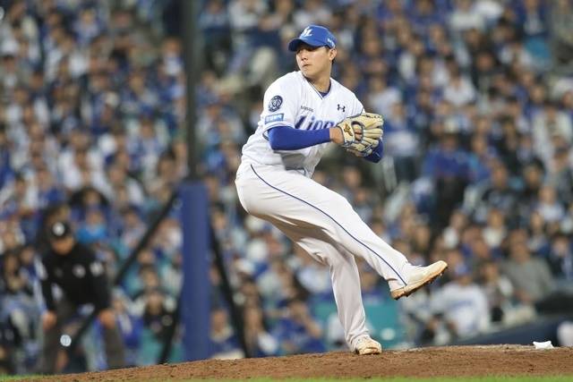 준플레이오프 4차전에서 공을 뿌리고 있는 배찬승. 사진=삼성 제공