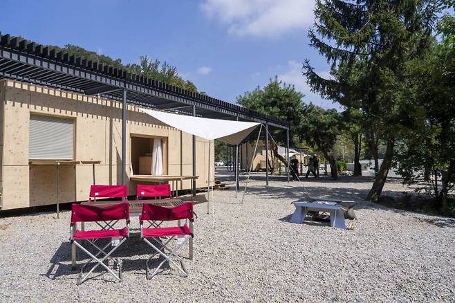 경기도 용인 에버랜드 단지에 조성된 '스노우피크 에버랜드 캠프필드' 모습. 삼성물산 제공