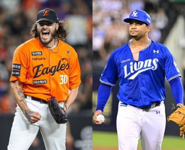 한화 이글스 코디 폰세-삼성 라이온즈 헤르손 가라비토./한화 이글스, 마이데일리