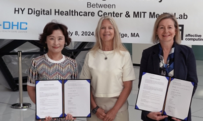 한양대 김형숙 교수, 美 MIT 미디어랩과 국제공동연구 추진 MOU 체결. 한양대 제공