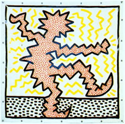 당시 유행하던 신나는 음악에 맞춰 춤추는 사람을 그린 작품으로, 에너지가 돋보인다.