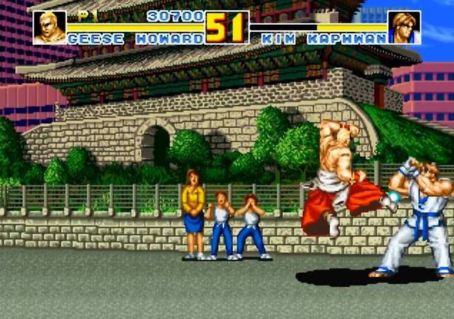 라인 이동이 특징이었던 아랑전설 시리즈