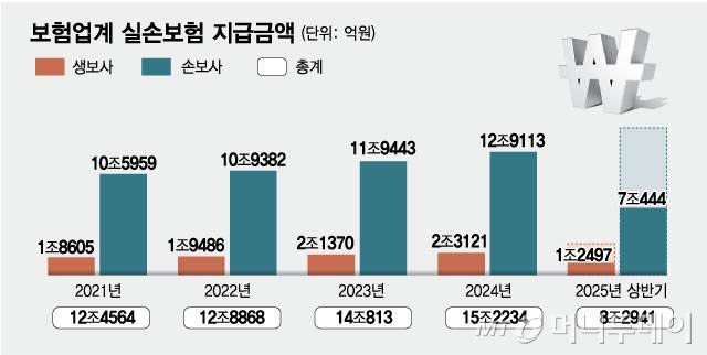 보험업계 실손보험 지급금액/그래픽=김현정