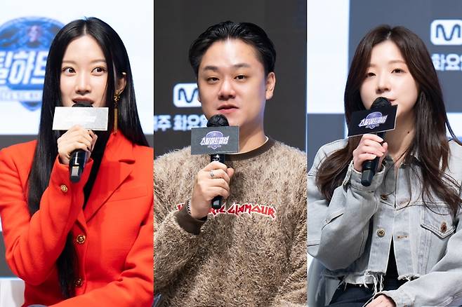 왼쪽부터 MC 문가영, 이형진 PD, 김은미 PD. CJ ENM 제공