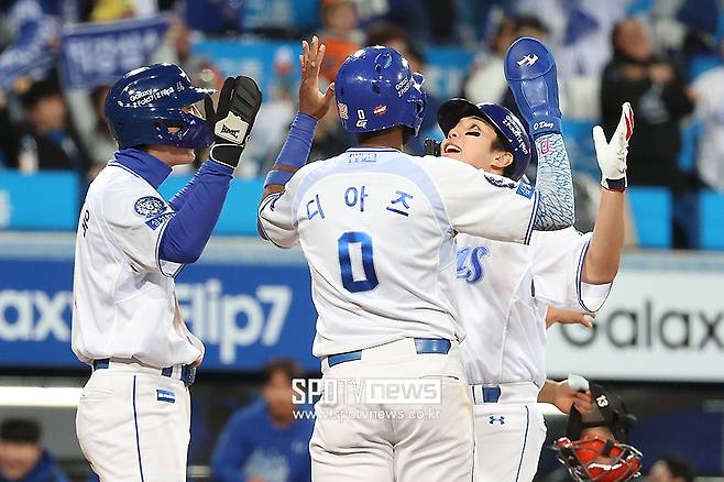 ▲ 구자욱, 디아즈, 김영웅 ⓒ곽혜미 기자