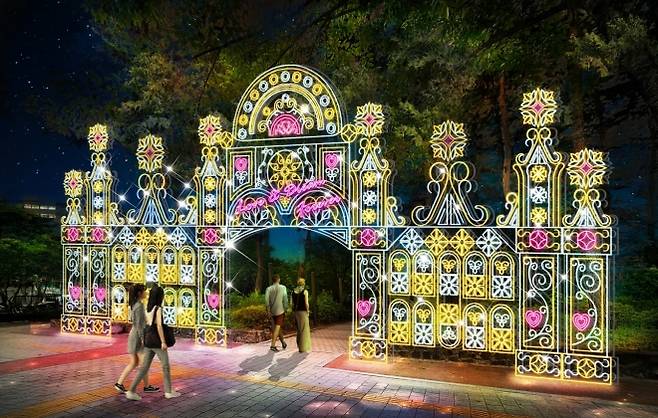 서울 송파구 석촌호수 루미나리에 축제. 송파구 제공