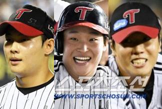 LG 트윈스 김영우 박관우 박시원(왼쪽부터). 스포츠조선DB