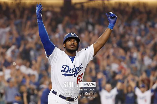 ▲ 다저스 소속 당시의 푸이그는 화려한 스타와 문제아가 공존되는 복잡한 시기를 보냈다