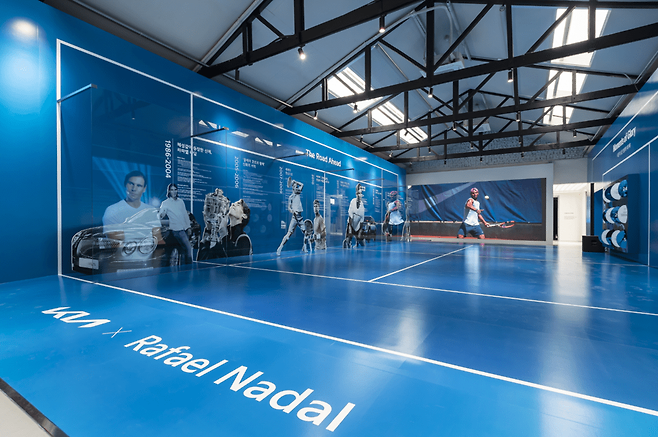 서울 성동구 기아 언플러그드 그라운드에 마련된 나달 기념 전시 공간. 기아