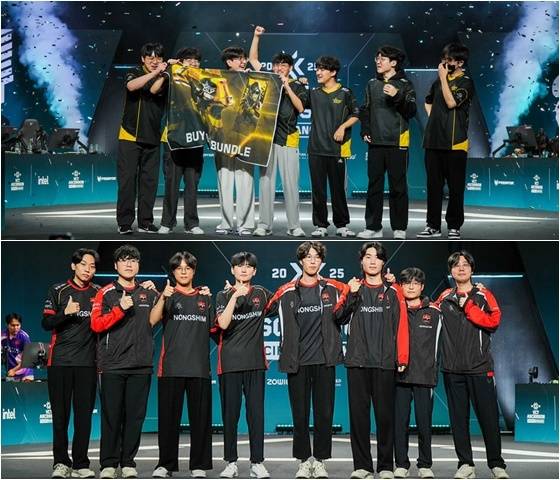 2026 VCT 퍼시픽 출전권을 획득한 한국 팀 SLT 성남(상)과 농심 레드포스