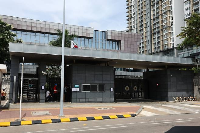 캄보디아 프놈펜에 위치한 주캄보디아 대사관. 사진=연합뉴스