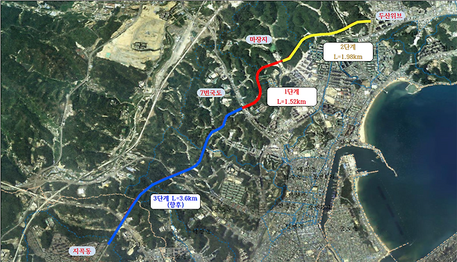 장성-지곡간 도로개설 현황도./ 포항시제공