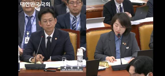 배경훈 부총리 겸 과기정통부 장관과 이주희 더불어민주당 의원