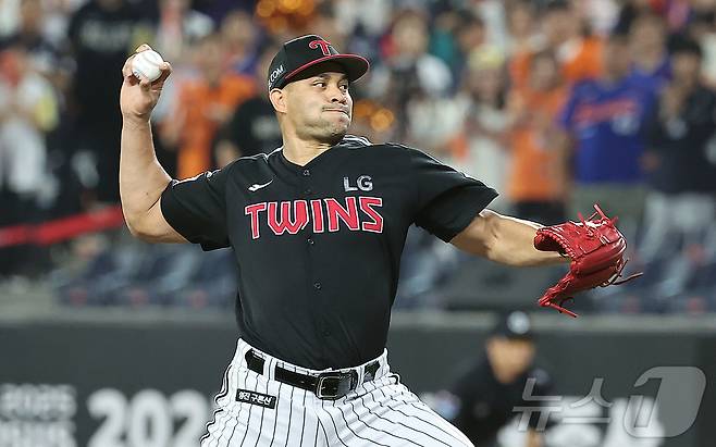 LG 트윈스 외국인 투수 요니 치리노스. 2025.9.26/뉴스1 ⓒ News1 김진환 기자