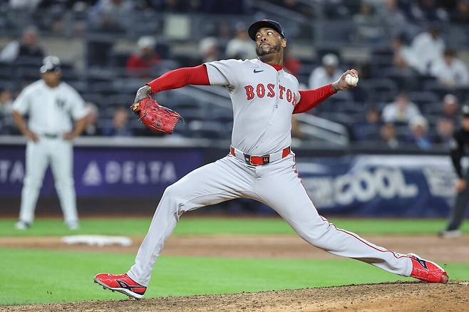 ▲ 보스턴 레드삭스 마무리 투수 아롤디스 채프먼. ⓒ연합뉴스/AP/REUTERS