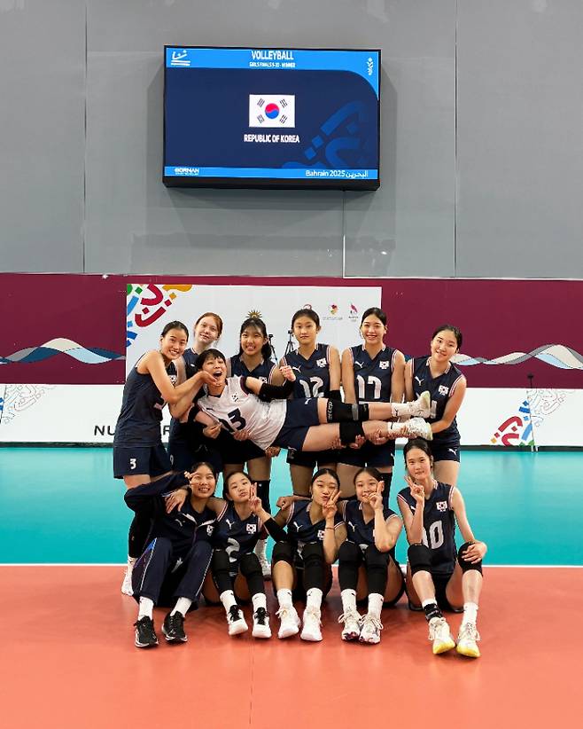 U-16 여자 배구 대표팀. 대한배구협회 제공