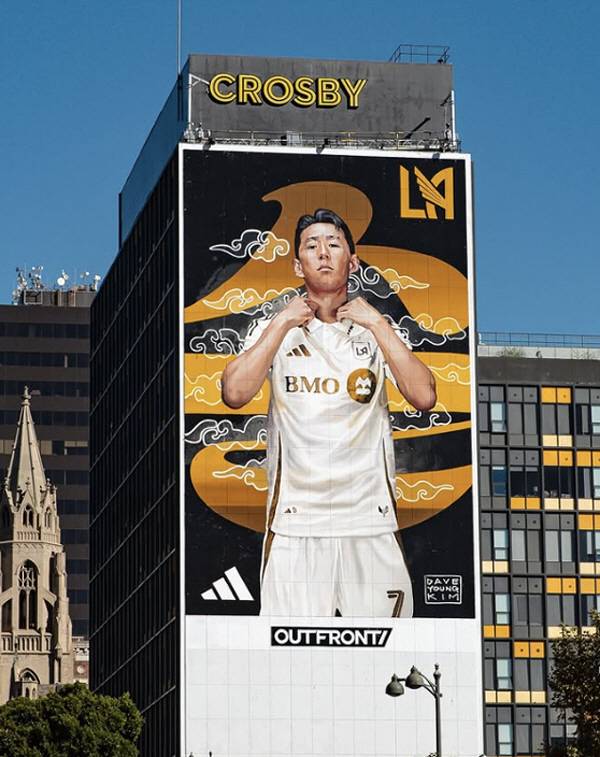 손흥민 LA 벽화. 사진캡처=LA FC SNS