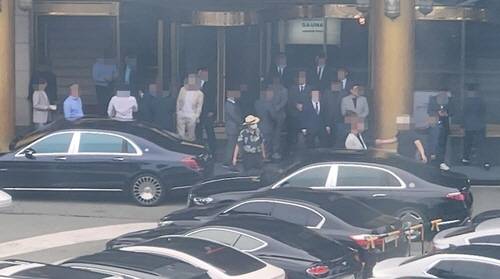 2023년 신20세기파 두목 결혼식장 모습. 연합뉴스