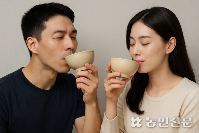 남성은 청량하고 드라이한 막걸리, 여성은 달고 부드러운 막걸리를 선호하는 것으로 나타났다. 챗GPT로 생성한 이미지.