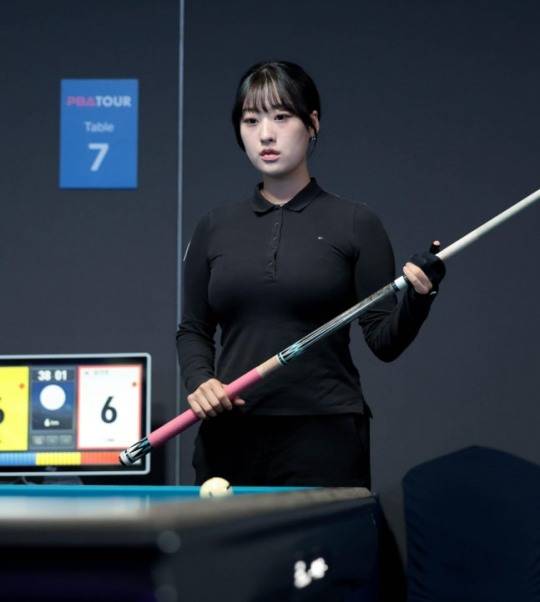 LPBA 하이원리조트 챔피언십 1차 예선을 통과한 장가연 / 사진=PBA 제공.연합뉴스