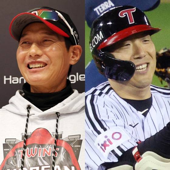 LG 염경엽(왼쪽)과 김현수 /사진=스타뉴스