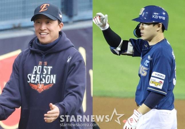 손아섭(왼쪽)과 최원준. /사진=김진경 대기자