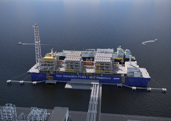 삼성중공업 FLNG 부유체 독자 모델 'MLF-N'. 삼성중공업 제공.