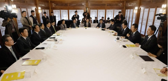 정청래 더불어민주당 대표가 9일 서울 종로구 삼청동 총리공관에서 열린 고위당정협의회에서 발언하고 있다. (사진=사진공동취재단)