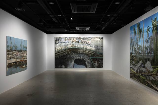 안경수 작가의 개인전 '겹겹'의 전시 전경 /제공=아라리오뮤지엄