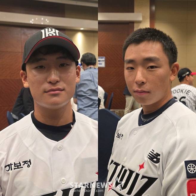 KT 2026 신인 박지훈(왼쪽)과 이강민. /사진=김동윤 기자