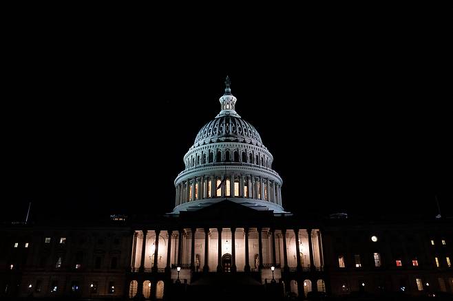 미국 워싱턴 DC의 의회 의사당 전경. /UPI 연합뉴스