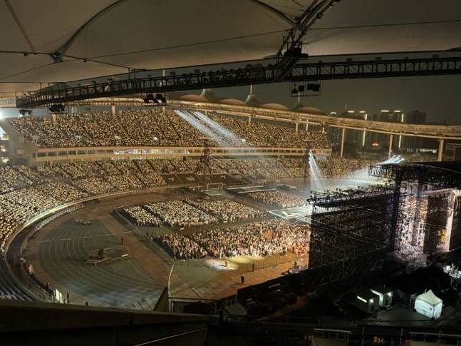 문학주경기장에서 열린 콘서트 전경. /사진=SSG 랜더스 제공